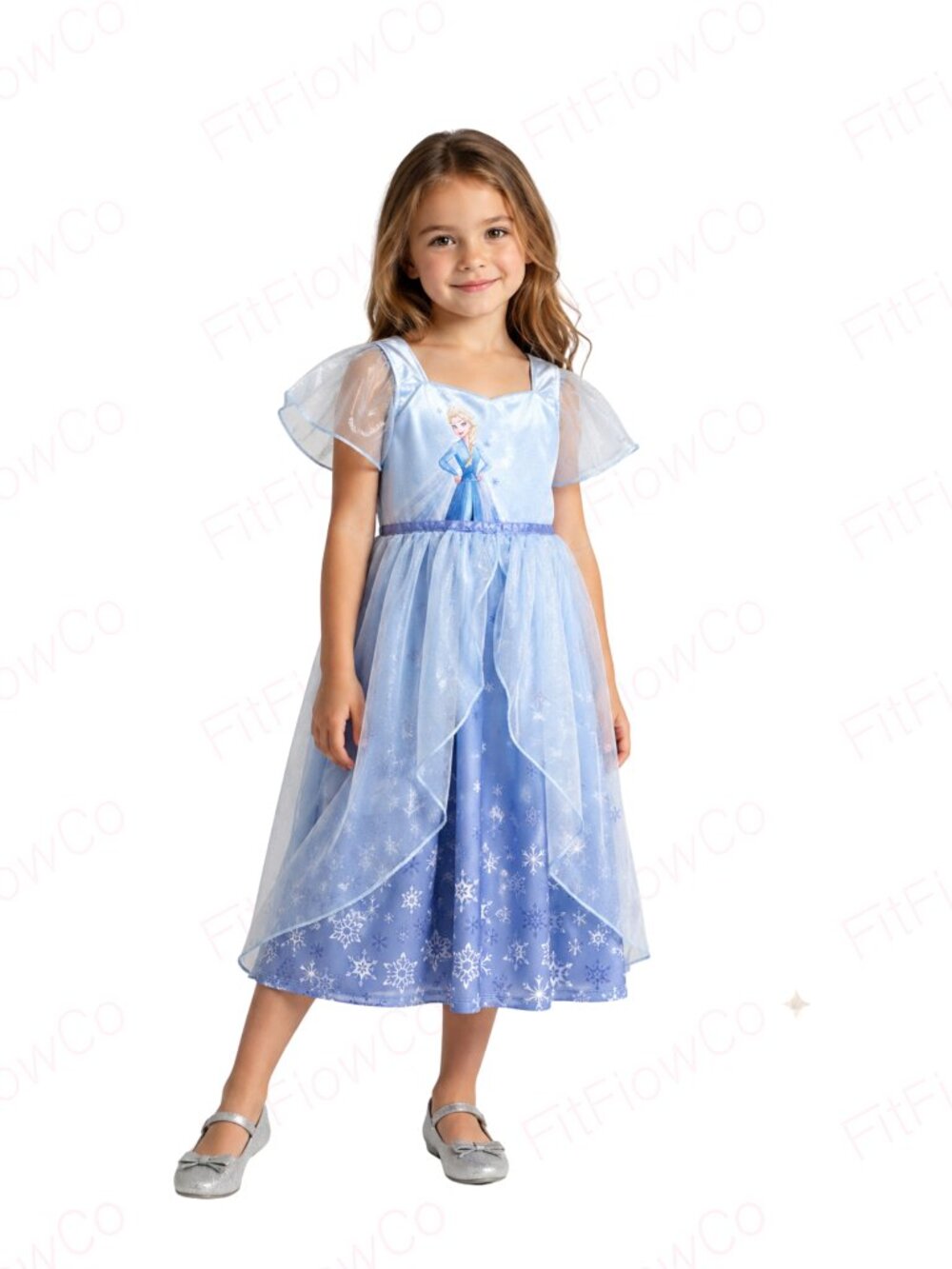 Disney Frozen Elsa Blue Princess Dress Costume Girls Toddler 5T